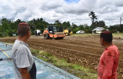 Realizan mejoras viales en la comuna Cóngoma en donde será la Fiesta Kasama 2025