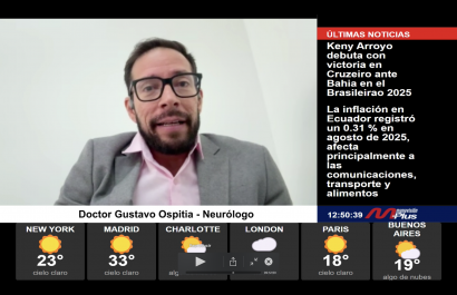El neurólogo Gustavo Ospitia expuso recomendaciones clave para mantener una buena salud cerebral a través de hábitos saludables y cuidados preventivos. Foto: Manavisión Plus.