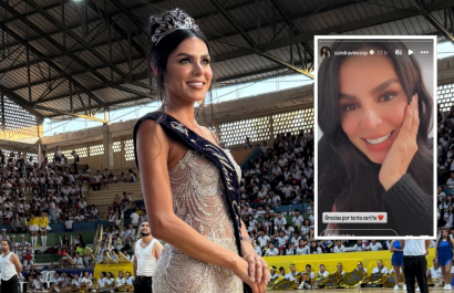 El pasado 5 de septiembre, Sandra Vinces participó en un evento por 80 años del Colegio Uruguay de Portoviejo. Recuadro: Captura de video de su confesión.