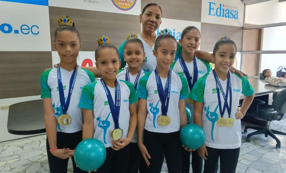 Seis manabitas clasifican al Sudamericano de gimnasia rítmica en Argentina