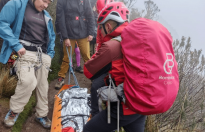 Se accidentó en el Rucu Pichincha y no podía bajar: así fue su dramático rescate