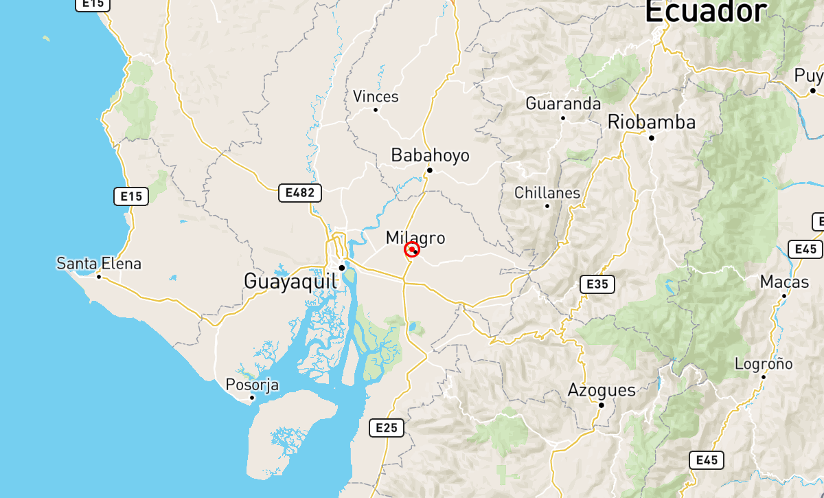 Temblor de 3,8 grados sacude Milagro y se siente en Guayaquil