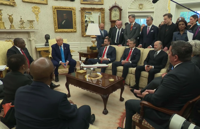Tensa reunión entre el presidente Donald Trump y su homólogo de Sudáfrica Cyril Ramaphosa en la Casa Blanca por disputas raciales
