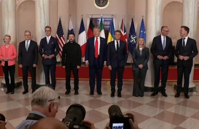 Trump recibió en la Casa Blanca a los líderes europeos