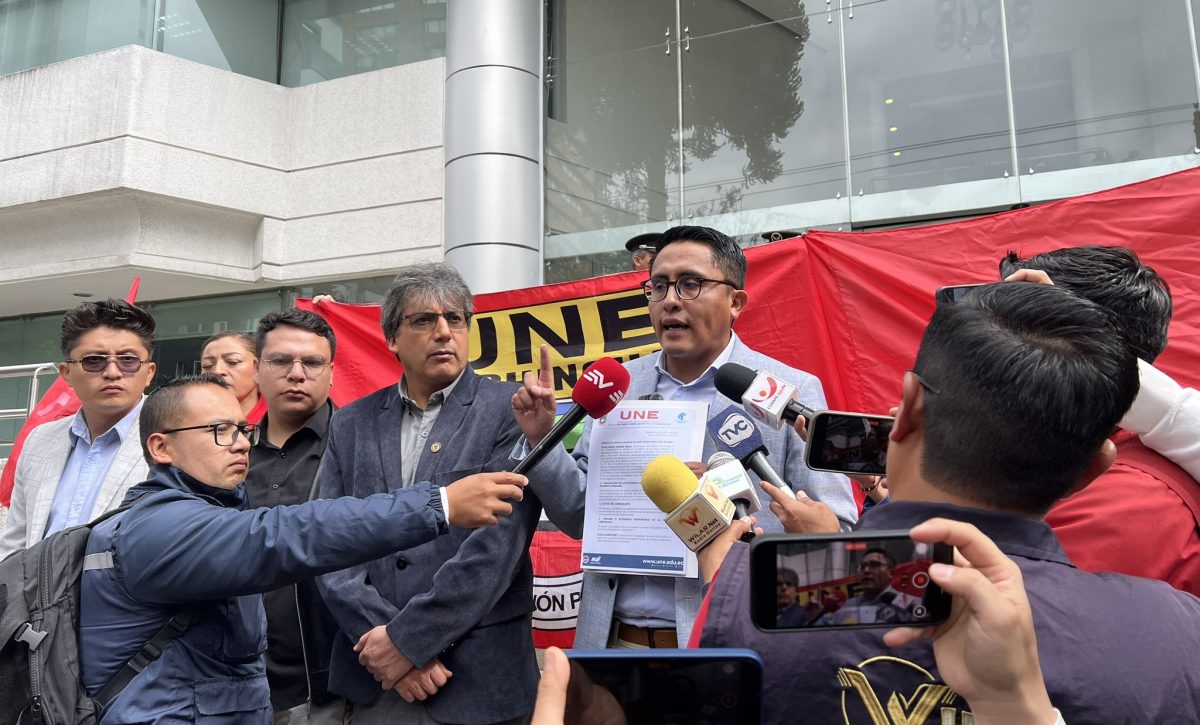 UNE presenta demanda contra la Ley de Integridad Pública por vulnerar derechos de trabajadores, mujeres, niños y adolescentes