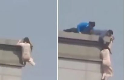 Un agente de la Policía de Seúl, en Corea del Sur, tiró del cabello a una mujer y evitó que se lance desde el piso 19 de un edificio.