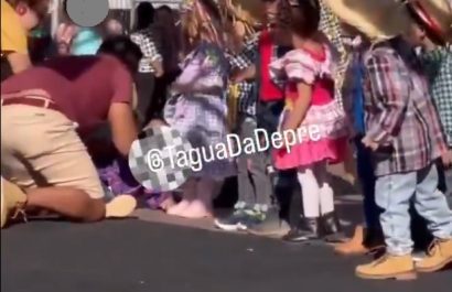 Un hombre identificado como Douglas Felippe agredió a un niño de cuatro años durante un festival escolar en el Colégio Liceu de Vicente Pires,