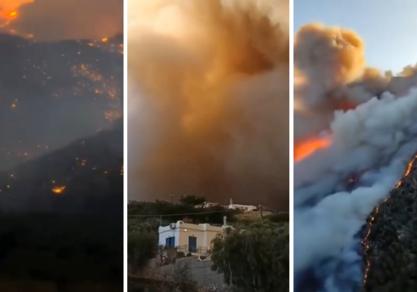 Un incendio forestal en la isla griega de Creta obliga a evacuar a 5.000 personas