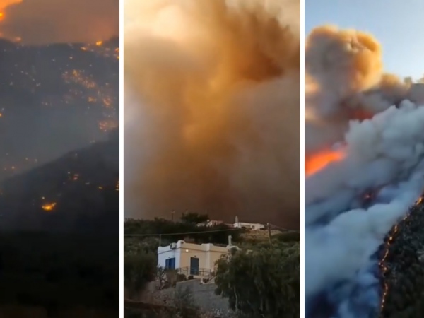 Un incendio forestal en la isla griega de Creta obliga a evacuar a 5.000 personas