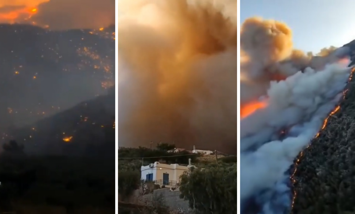 Un incendio forestal en la isla griega de Creta obliga a evacuar a 5.000 personas