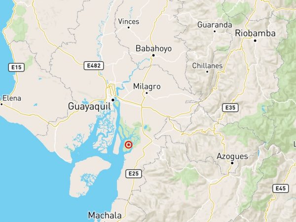 Un sismo de magnitud 5.5 sacudió varias localidades de la costa ecuatoriana este sábado 21 de junio a las 14h18.