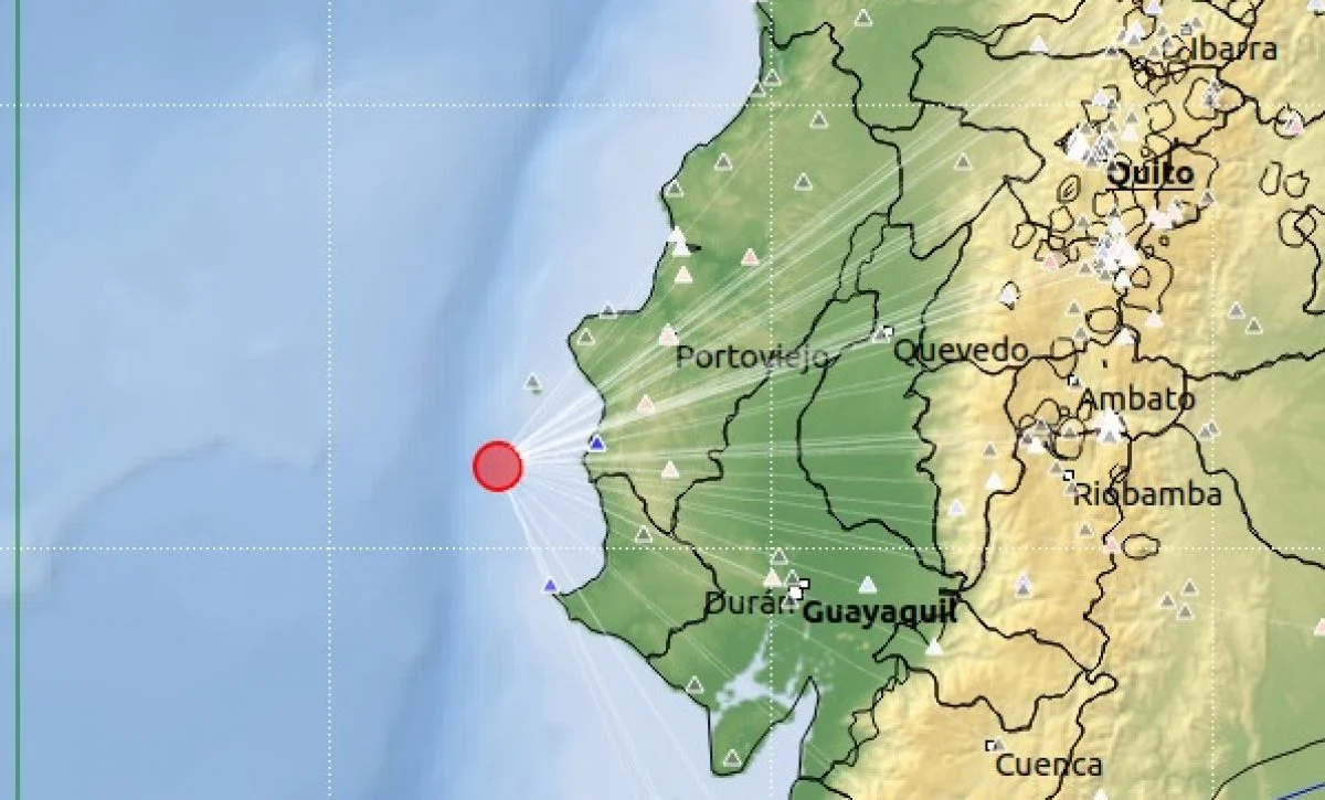 Un sismo de magnitud 5,5 grados se registró este viernes a las 12h42 en las costas de Puerto López, provincia de Manabí.