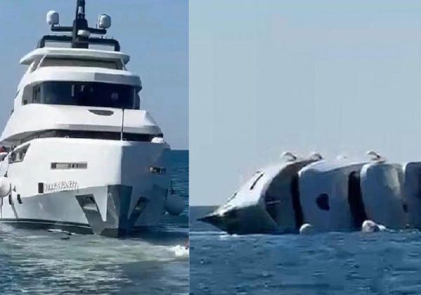 Un yate de lujo recién entregado a su propietario se hundió frente a la costa de Eregli, en Turquía, apenas 15 minutos después de zarpar.