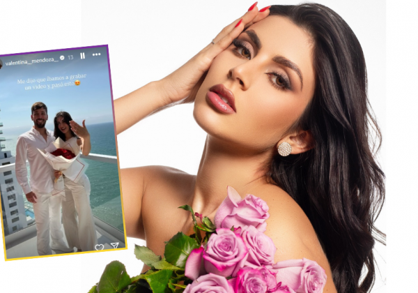 Valentina Mendoza compartió una foto de su pedida de mano.