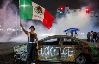 Violentas protestas e incendios sacudieron Los Ángeles por tercer día consecutivo este lunes 9 de junio del 2025.