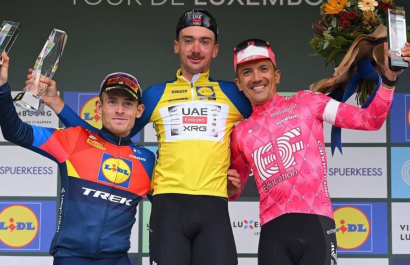 Vuelve al podio luego de 121 días Richard Carapaz finaliza tercero en el Tour de Luxemburgo