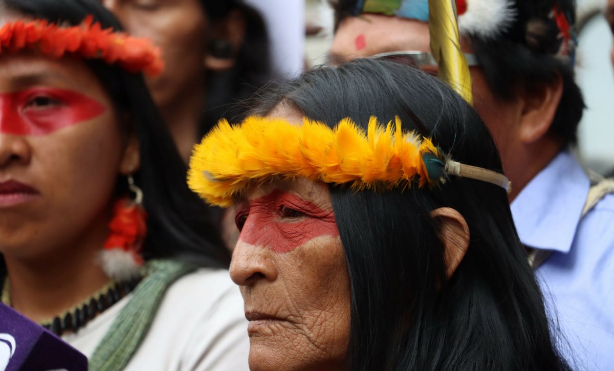 Waoranis exigen a candidatos a la presidencia de Ecuador proteger el Yasuní.