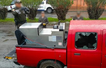 Camioneta usada para robo de máquina de helados