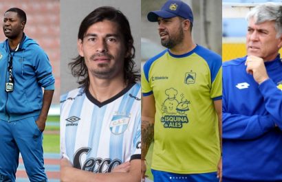De derecha a izquierda: Edison Méndez, Ismael Blanco, Javier Carvajal y Marcelo Zuleta.