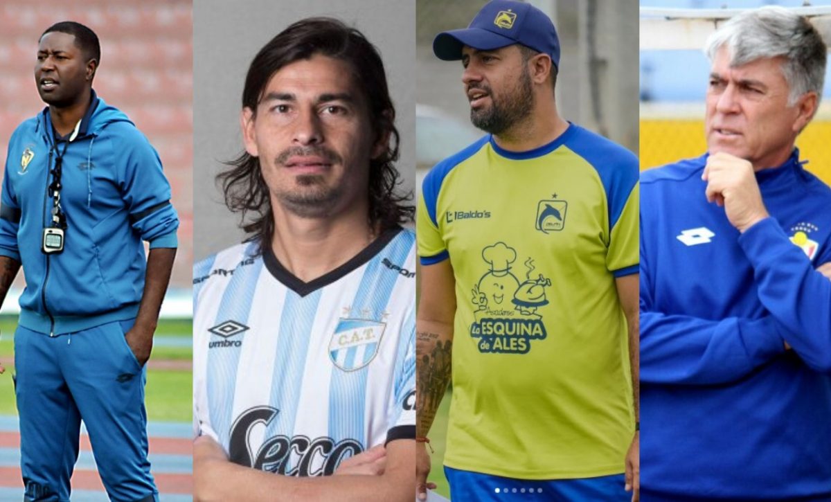 De derecha a izquierda: Edison Méndez, Ismael Blanco, Javier Carvajal y Marcelo Zuleta.