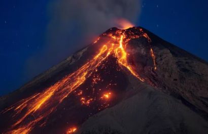 Volcán de Fuego en Guatemala