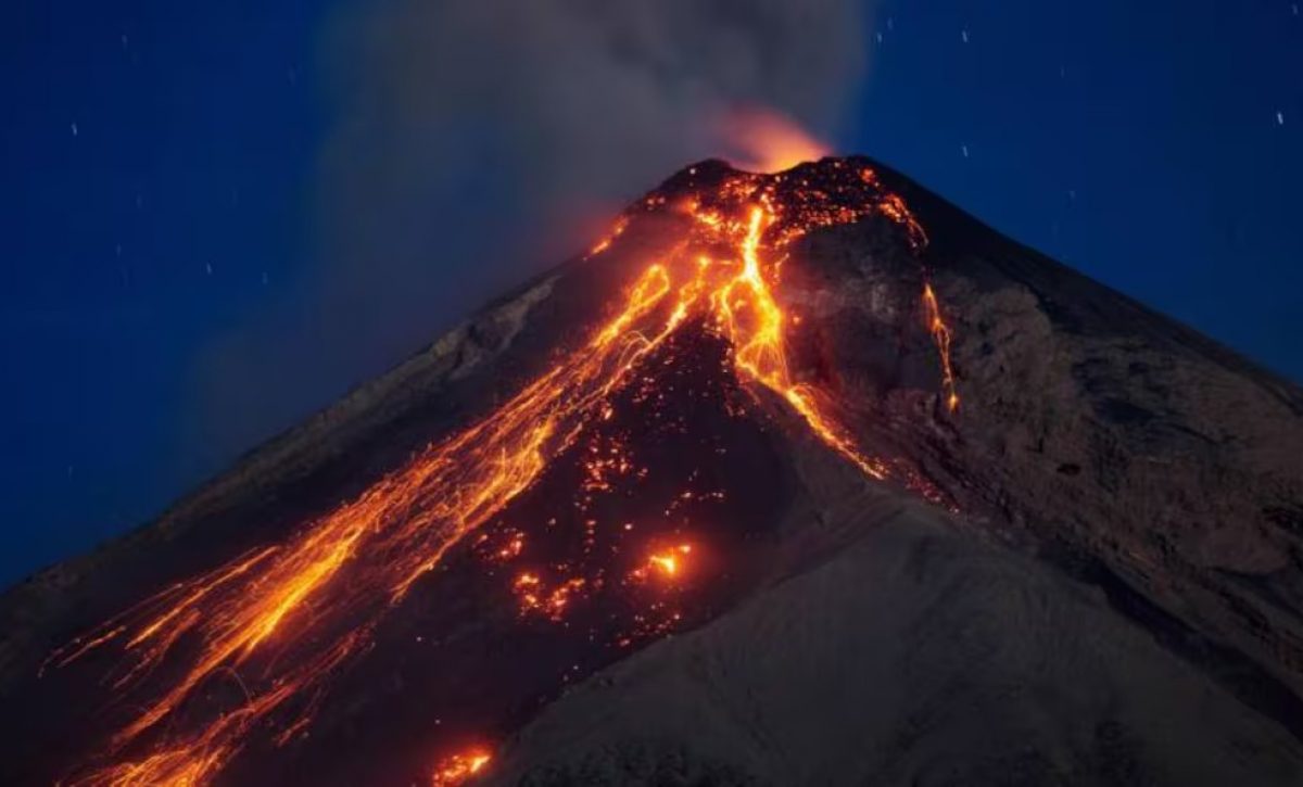 Volcán de Fuego en Guatemala