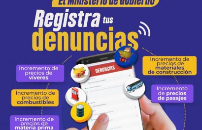 La aplicación habilitada para hacer las denuncias.