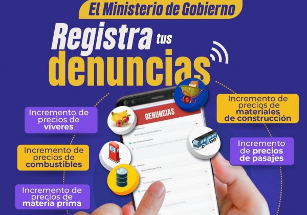 La aplicación habilitada para hacer las denuncias.