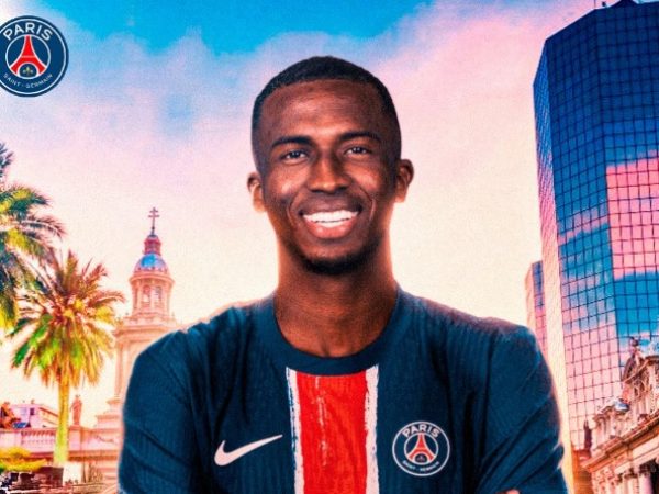 Willian Pacho jugador del PSG en una ilustración de su club