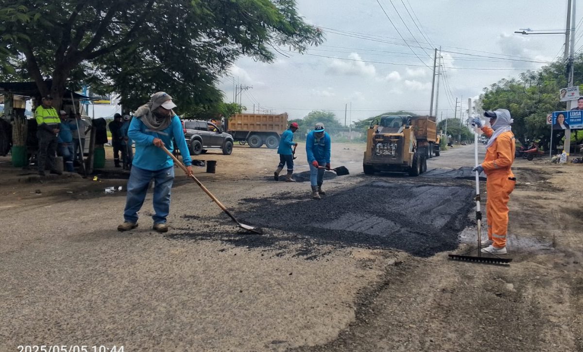 !Ya era hora!¨ Calle Forestal en Portoviejo recibe trabajos de bacheo