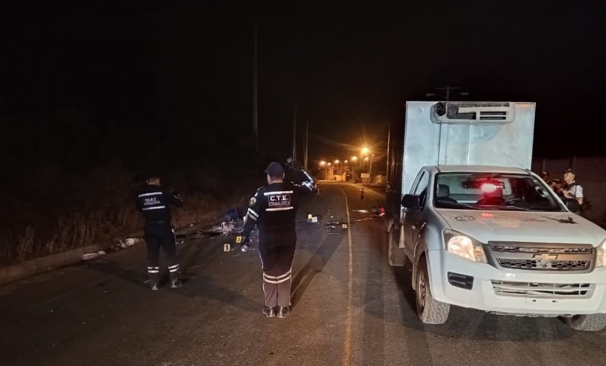 Choque de motocicletas en San Juan de Manta cobra dos vidas.