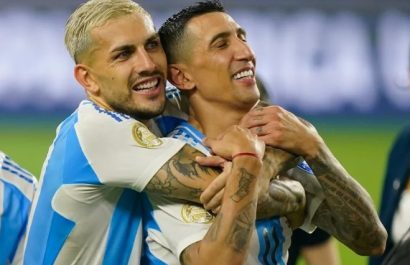 Los argentinos Ángel Di María y Leandro Paredes