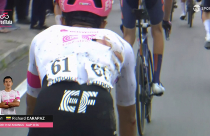 Accidente en la sexta etapa del Giro de Italia deja fuera a Jai Hindley y golpea a Carapaz