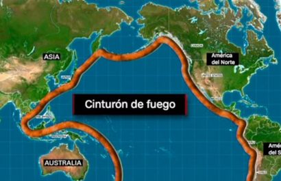El Cinturón de Fuego es una franja tectónica de más de 40.000 km alrededor del océano Pacífico, donde se produce el 90% de los terremotos del mundo debido al choque de placas.