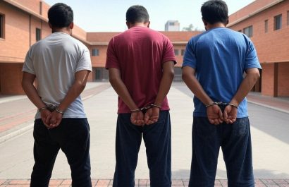 Tres hombres detenidos son acusados de tráfico de drogas y porte de armas.