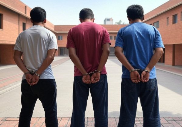 Tres hombres detenidos son acusados de tráfico de drogas y porte de armas.
