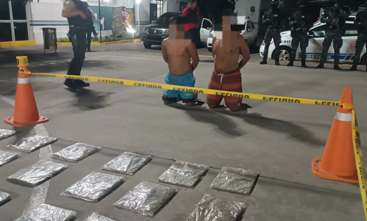 Decomiso de 37 bloques de marihuana en Jipijapa: Dos detenidos por intento de distribución en feriado de Manabí.