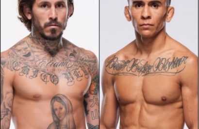 el peleador Marlon Vera junto a Mario Bautista