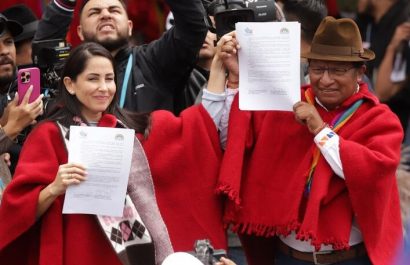 En el cantón del cantón Alausí, en la provincia de Chimborazo, Pachakutik y el correismo firmaron un acuerdo programático con 25 puntos.