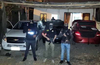 Luego de atentado criminal en San Mateo la policía allanó una casa e incautó tres carros robados.