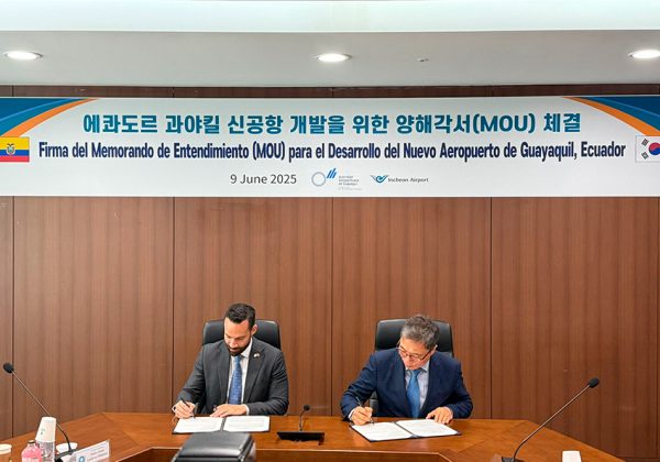 Esta alianza estratégica con Corea del Sur permitirá a Guayaquil adoptar estándares internacionales en operaciones aeroportuarias.
