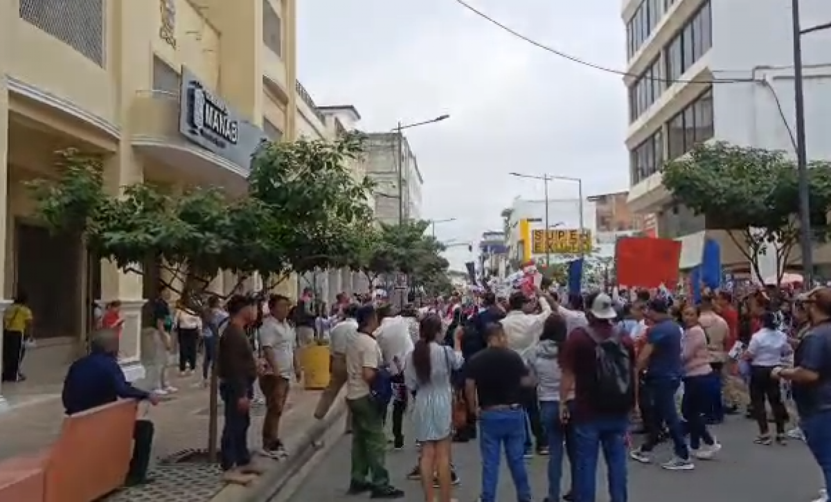 Protesta en Portoviejo por reasignación de tierras entre Jaramijó y Manta
