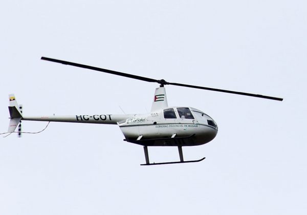 El helicóptero de la prefectura fue adquirido en el 2013 y tiene alrededor de tres años sin volar.