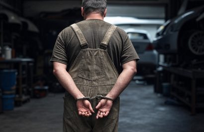 A hombre detenido le hallaron un carro robado en su taller.