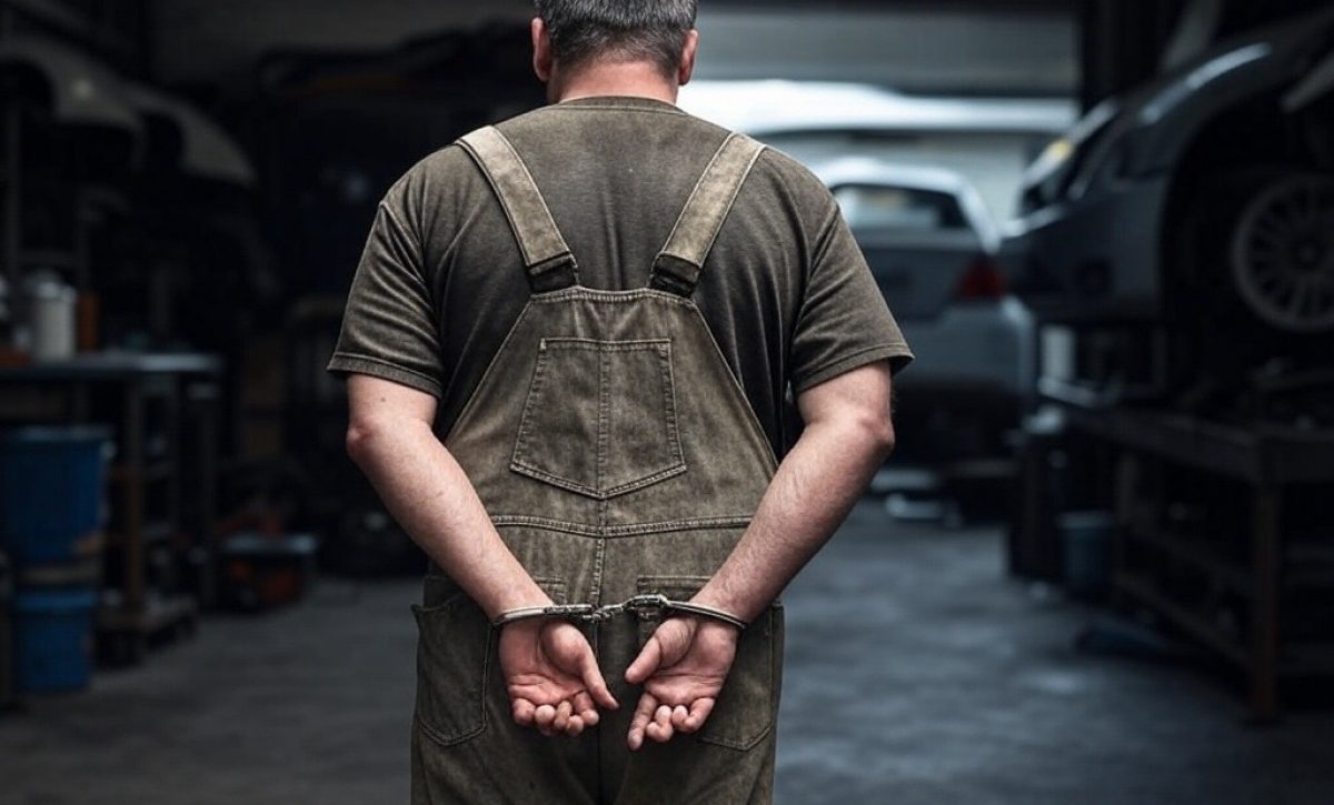 A hombre detenido le hallaron un carro robado en su taller.