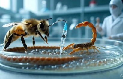 La biomedicina emplea veneno de animales (insectos) para el tratamiento de varias enfermedades.