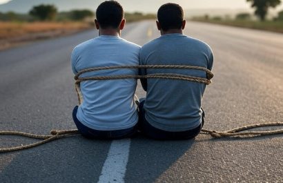 Los dos comerciantes secuestrados fueron dejados abandonados en una calle solitaria.