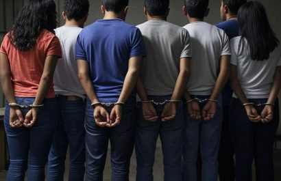 Los detenidos acusados de formar parte de una banda dedicada al delito de mircrotráfico.