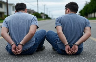 Dos hombres detenidos en una persecución policial en Montecristi.