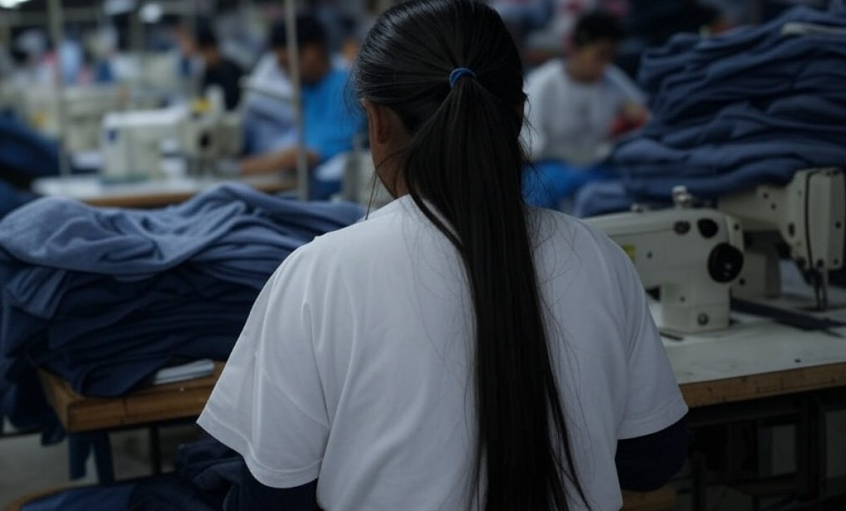La adolescente era explotada laboralmente en una fábrica de ropa.